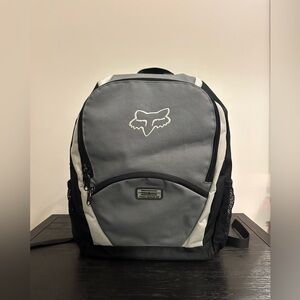 Fox Racing Backpack Gray Black Motocross Skate BMX School Travel Bag